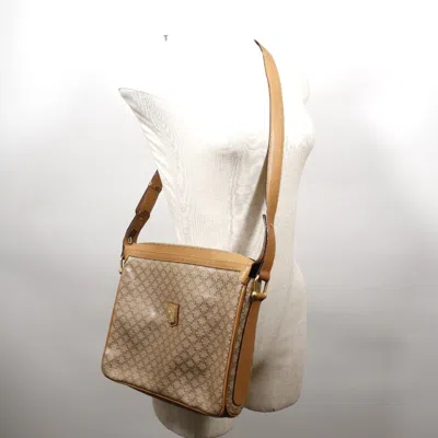 Pre-owned Celine Céline Macadam Beige Canvas Shoulder Bag ()