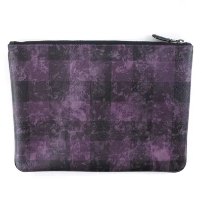 Pre-owned Coach Purple Canvas Clutch Bag ()