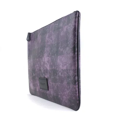 Pre-owned Coach Purple Canvas Clutch Bag ()