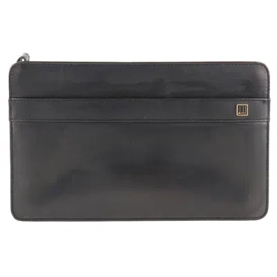 Pre-owned Dunhill Black Leather Clutch Bag ()