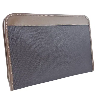 Pre-owned Dunhill Brown Canvas Clutch Bag ()