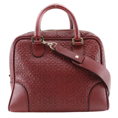 Pre-owned Loewe Amazona Red Leather Shoulder Bag ()