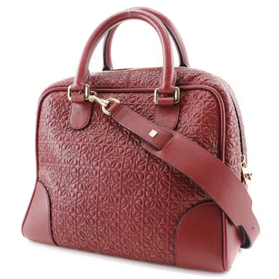 Pre-owned Loewe Amazona Red Leather Shoulder Bag ()