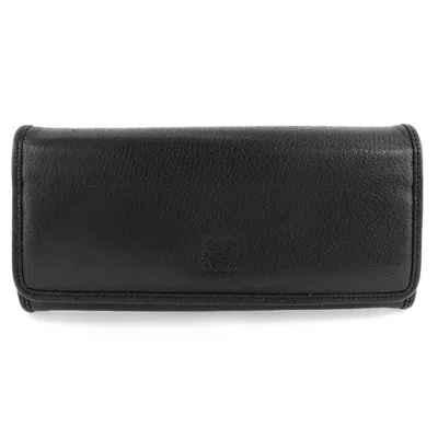 Pre-owned Loewe Black Pony-style Calfskin Wallet  ()