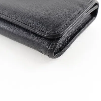 Pre-owned Loewe Black Pony-style Calfskin Wallet  ()