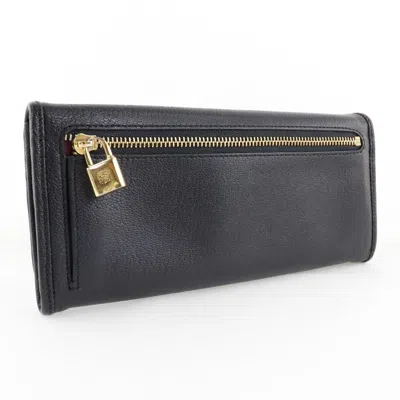 Pre-owned Loewe Black Pony-style Calfskin Wallet  ()