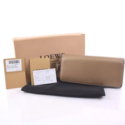 Pre-owned Loewe Brown Leather Wallet  ()