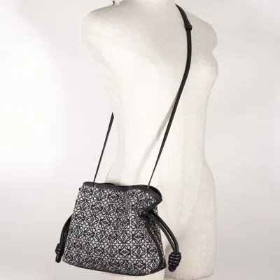 Pre-owned Loewe Flamenco Navy Canvas Shoulder Bag ()