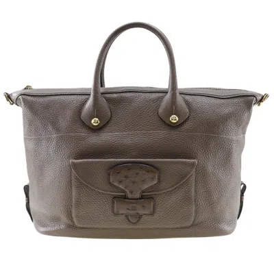 Pre-owned Loewe May Brown Leather Tote Bag ()