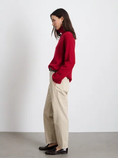 Alex Mill Cecile Cashmere Turtleneck Sweater Garnet In Garnet