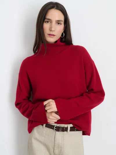 Alex Mill Cecile Cashmere Turtleneck Sweater Garnet In Garnet