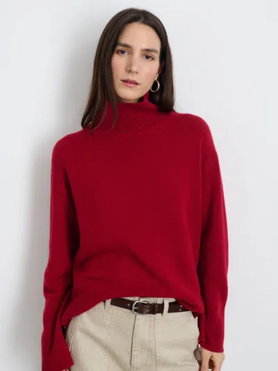 Alex Mill Cecile Cashmere Turtleneck Sweater Garnet In Garnet