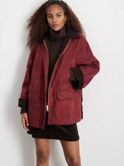 Alex Mill Chiltern Street Jacket In Waxed Cotton In Red