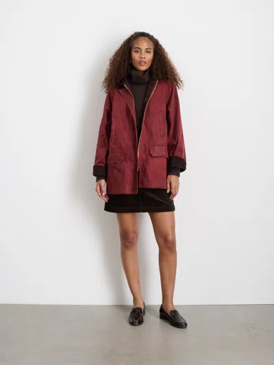 Alex Mill Chiltern Street Jacket In Waxed Cotton In Red