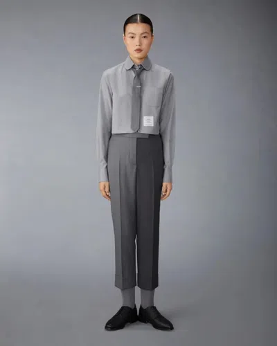 Thom Browne Classic Back Strap Trouser In Med Grey