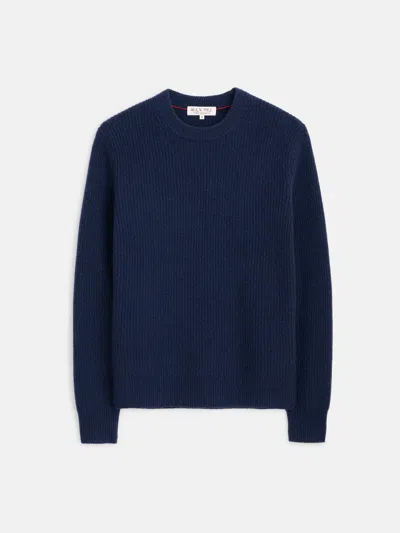 Alex Mill Jordan Sweater In Washed Cashmere In Heather Navy