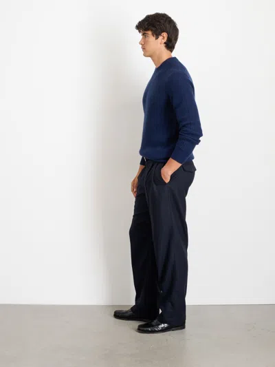 Alex Mill Jordan Sweater In Washed Cashmere In Heather Navy