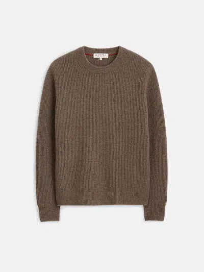 Alex Mill Jordan Sweater In Washed Cashmere In Heather Walnut