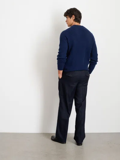Alex Mill Jordan Sweater In Washed Cashmere In Heather Navy
