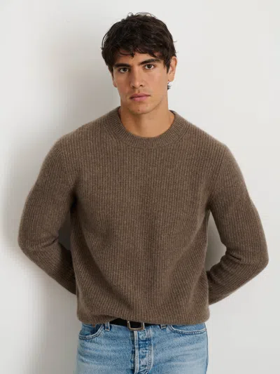 Alex Mill Jordan Sweater In Washed Cashmere In Heather Walnut
