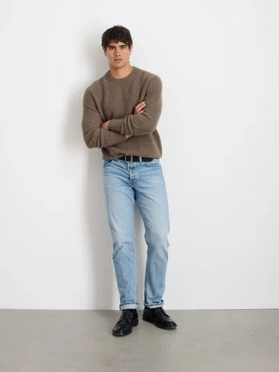 Alex Mill Jordan Sweater In Washed Cashmere In Heather Walnut
