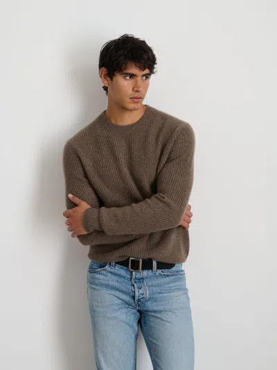 Alex Mill Jordan Sweater In Washed Cashmere In Heather Walnut