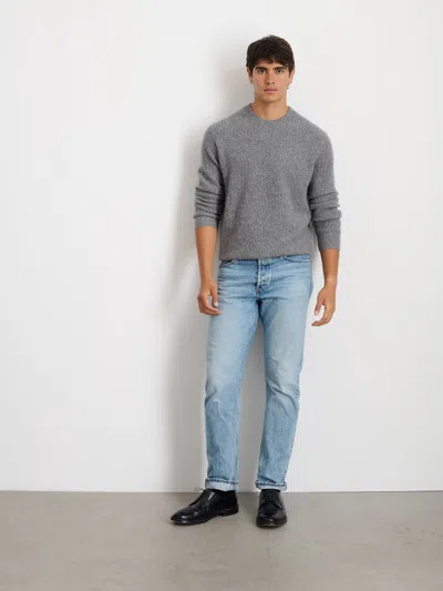 Alex Mill Jordan Sweater In Washed Cashmere In Marled Heather Grey