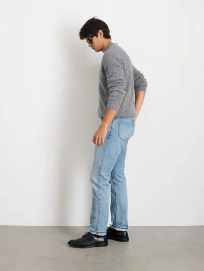 Alex Mill Jordan Sweater In Washed Cashmere In Marled Heather Grey