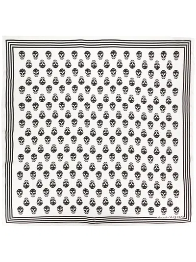 Alexander Mcqueen Alexander Mc Queen Biker Skull Silk Scarf