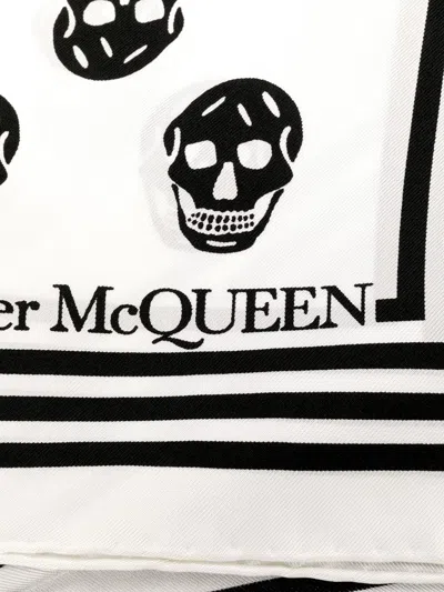 Alexander Mcqueen Alexander Mc Queen Biker Skull Silk Scarf
