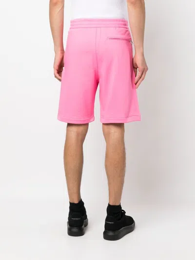 Alexander Mcqueen Bermuda Shorts With Graffiti Logo Print