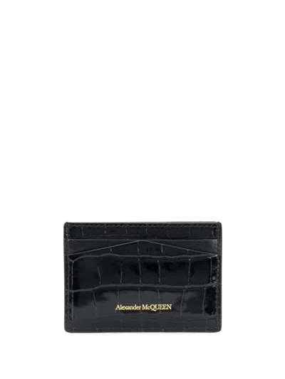 Shop Alexander Mcqueen Alexander Mc Queen Skull Leather Credit Card Case