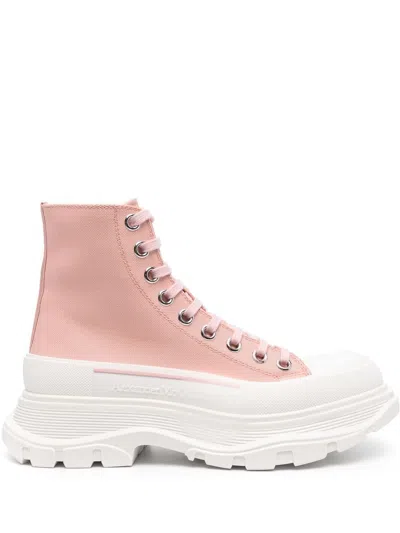 Alexander Mcqueen 45mm Tread Slick Leather Combat Boots