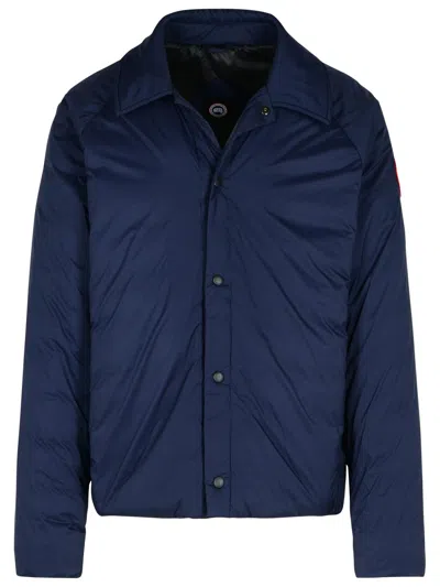 Shop Canada Goose 'lodge' Blue Polyamide Jacket