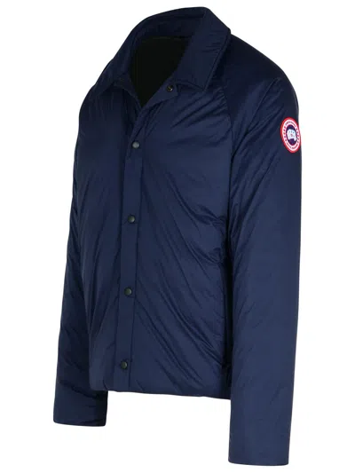 Shop Canada Goose 'lodge' Blue Polyamide Jacket