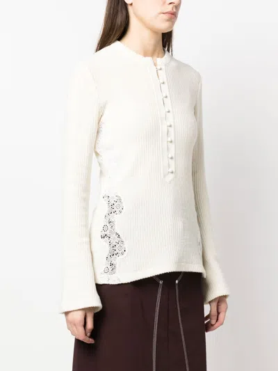 Shop Chloé Chloè Embroidered Wool Jumper