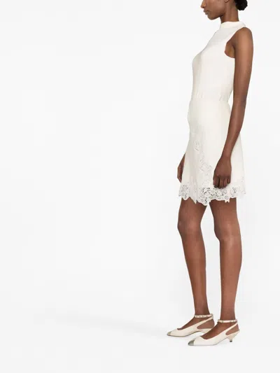 Chloé Guipure Lace-trimmed Ribbed Wool Mini Skirt