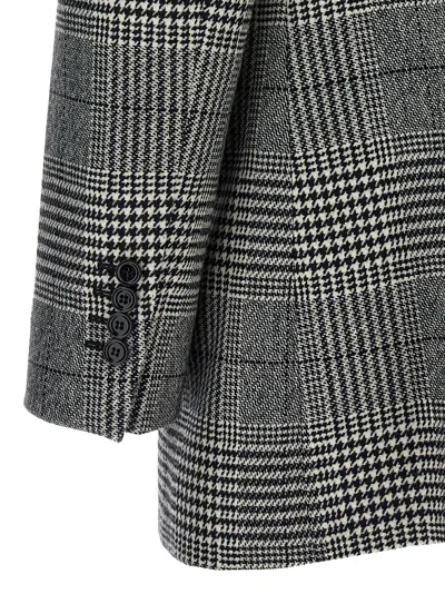 Dolce & Gabbana Grey Single-breasted Jacket With Peak Revers In Wool And Cashmere Woman