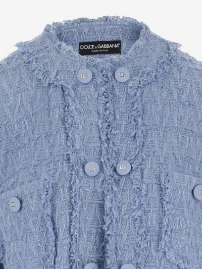 Dolce & Gabbana Light Blue Multiple Pocket Jacket