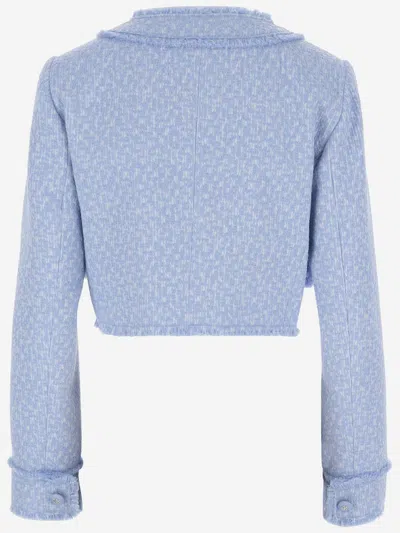 Dolce & Gabbana Light Blue Tweed Blazer