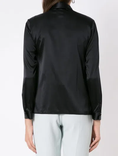 Emporio Armani Silk Shirt With Buttoned Cuffs And Spread Collar