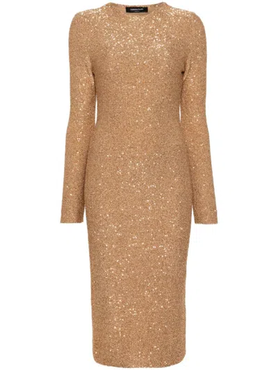 Shop Fabiana Filippi Sequined Midi Dress