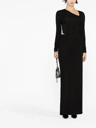 Givenchy One Shoulder Long Sleeve Dress With Slit
