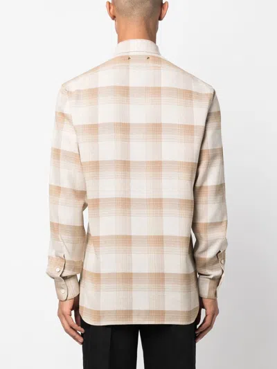 Golden Goose Check Pattern Shirt With Button-down Collar