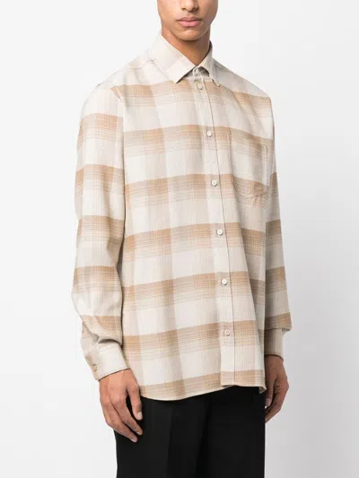 Golden Goose Check Pattern Shirt With Button-down Collar