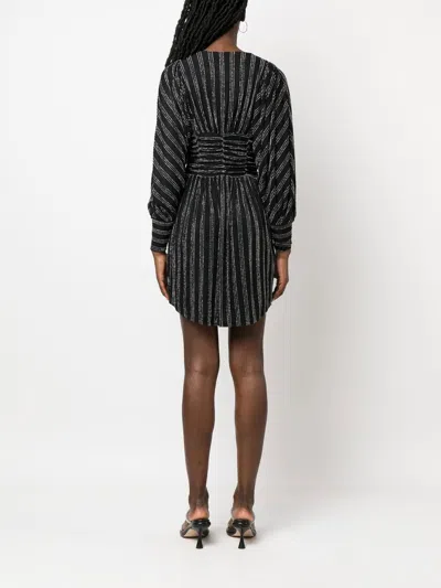Iro Short Dress With Metallic Ribbed Stripes