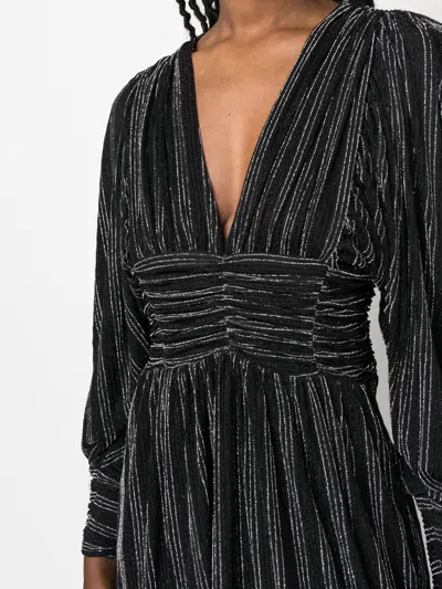 Iro Short Dress With Metallic Ribbed Stripes