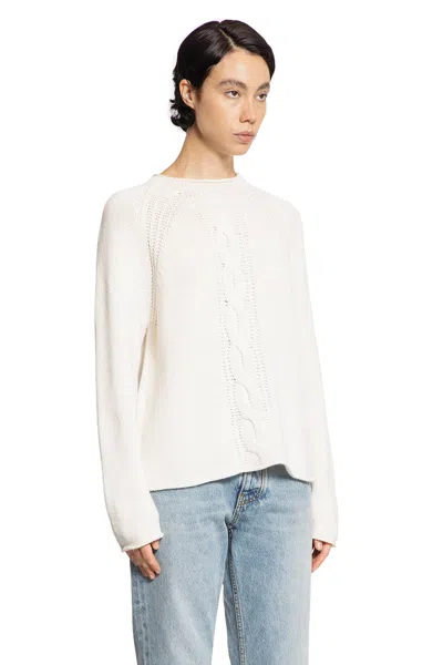 Shop Max Mara Woman White Knitwear