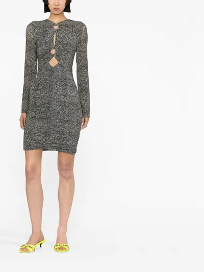 Isabel Marant Jana Cutout Ruched Printed Stretch-jersey Mini Dress
