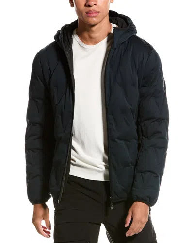 Shop Armani Exchange Quilted Down Jacket In Blue